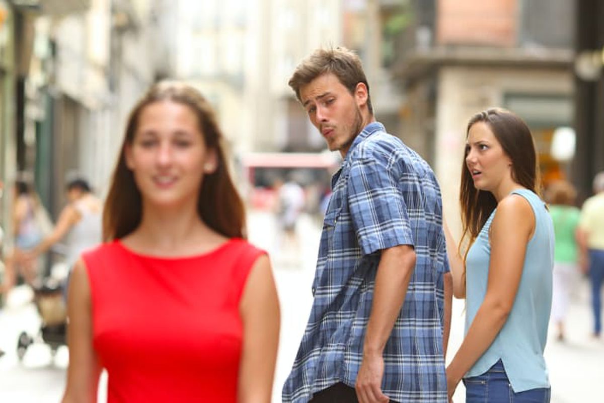 Distracted Boyfriend meme about Black Girl Vitamins